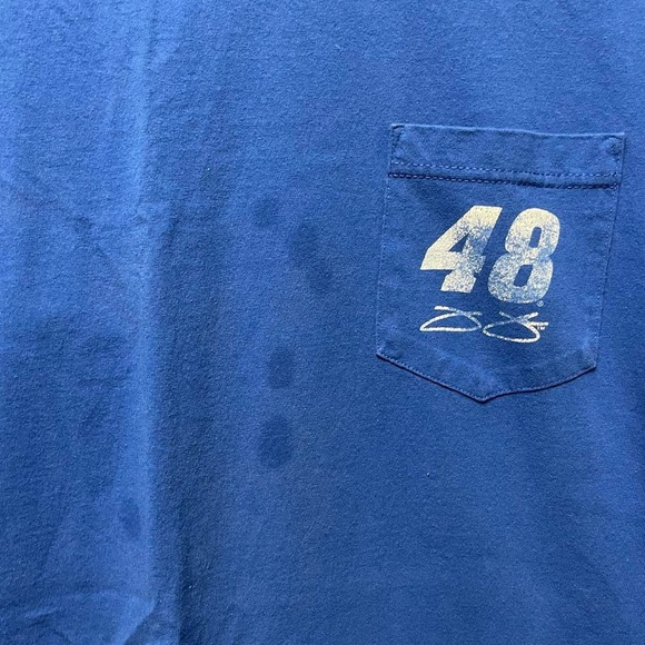 Jimmie Johnson Lowe’s racing nascar front pocket short sleeve 48 car T-Shirt - Picture 2 of 5